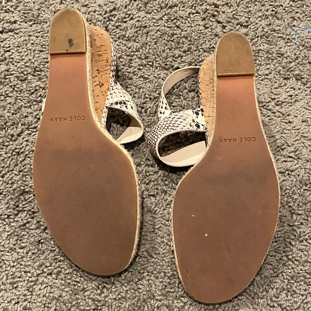 Cole Haan Faux snakeskin wedges